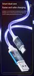 Cable micro USB tipo C de luz LED de carga rápida 3 en 1 3A para iPhone cable USB cargador de teléfono - tienda online