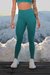 CALÇA LEGGING COM BOLSOS E CHAPADO CRUZADO NA CINTURA (GREEN) - comprar online