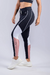 CALÇA LEGGING COM CADARÇO E PESPONTO (PRETO COM DETALHES BRANCO E ROSÊ) - comprar online
