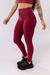 CALÇA LEGGING COM DETALHE DE TRANÇADO NO CÓS ROXO (VINHO)