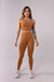 CALÇA LEGGING COM FRANZIDO E BOLSO (MARROM)