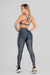 CALÇA LEGGING COM RECORTE DE CIRRÊ BUMBUM UP (CHUMBO) - JS MODA FITNESS