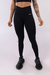 CALÇA LEGGING COM RECORTE E CÓS TRANSPASSADO (PRETO COM DETALHES ROSA CLARO E OFF-WHITE) - comprar online