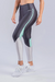 CALÇA LEGGING COM RECORTE NA PANTURRILHA (CHUMBO COM DETALHES VERDE CLARO E PRATA) na internet