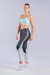 CALÇA LEGGING COM RECORTE NA PANTURRILHA (CHUMBO COM DETALHES VERDE CLARO E PRATA) - loja online