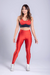 CALÇA LEGGING COM RECORTE NA PANTURRILHA E PESPONTO (VERMELHO) - loja online