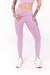 CALÇA LEGGING COM SOBREPOSIÇÃO NO CÓS (LILÁS) - comprar online