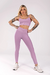CALÇA LEGGING COM SOBREPOSIÇÃO NO CÓS (LILÁS)