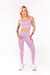 CALÇA LEGGING COM SOBREPOSIÇÃO NO CÓS (LILÁS) - JS MODA FITNESS