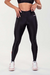 CALÇA LEGGING QUATRO CORES ASSIMÉTRICA (PRETO COM DETALHES AZUL CLARO E ROSÊ OFF-WHITE) - comprar online
