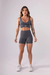 SHORT COM BOLSO E PONTO DE COBERTURA (CINZA) - JS MODA FITNESS