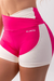SHORT COM CÓS TRANSPASSADO (ROSA COM DETALHES OFF-WHITE) - comprar online