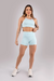TOP COM DECOTE ALTO E VIVO (AZUL BEBÊ - OFF-WHITE)