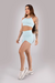 TOP COM DECOTE ALTO E VIVO (AZUL BEBÊ - OFF-WHITE) - JS MODA FITNESS