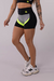 SHORT COM RECORTES CONTRASTANTES (PRETO COM DETALHES CINZA E AMARELO) - comprar online