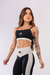 TOP BICOLOR COM REGULAGEM (PRETO COM DETALHES OFF-WHITE) - JS MODA FITNESS