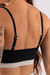 TOP BICOLOR COM REGULAGEM (PRETO COM DETALHES OFF-WHITE)