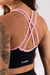 TOP COM ALÇAS DUPLAS CRUZADAS (PRETO COM DETALHES ROSA CLARO) - comprar online