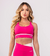 TOP COM ALÇAS DUPLAS CRUZADAS (ROSA COM DETALHES OFF-WHITE)