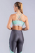 TOP COM ALÇAS DUPLAS (VERDE CLARO COM DETALHES PRATA) - JS MODA FITNESS