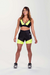 TOP COM ALÇAS E COSTAS CENTRALIZADA (PRETO COM DETALHES AMARELO NEON)