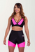 TOP COM ALÇAS E COSTAS CENTRALIZADA (PRETO COM DETALHES ROSA NEON) - comprar online