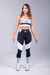 TOP DE ALCINHA COM FAIXA COLORIDA (AZUL CLARO COM DETALHES BRANCO E PRETO)