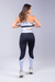 TOP DE ALCINHA COM FAIXA COLORIDA (AZUL CLARO COM DETALHES BRANCO E PRETO) - JS MODA FITNESS