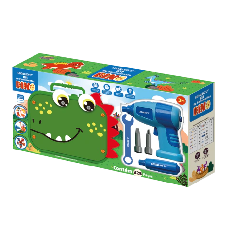 Kit de Ferramentas Dino - Caixa com 228 Peças | Letron