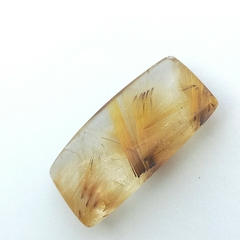 CABELO DE VÊNUS RETANGULAR RUTILADO CABOCHON QUARTZO - loja online