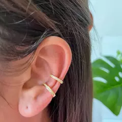 Piercing Fake com Micro Zircônias Semijoia Banhado Ouro 18K - comprar online
