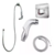 Ducha Bidet De Mano Gatillo Con Corte Abs Cromado - comprar online