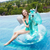 Inflable unicornio para pileta grande transparente 1.2m x 0.6m