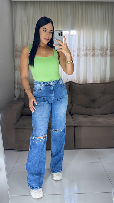 Calça jeans wide leg