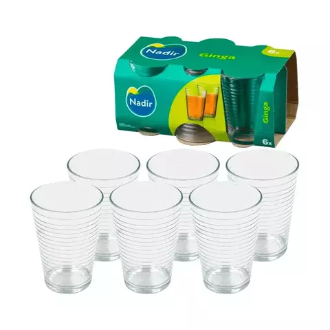 Jogo de Copos 265ml 6 Peças Ginga Nadir
