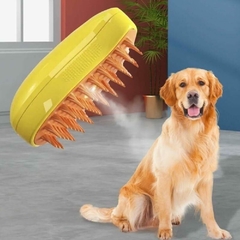 Escova Elétrica Massageadora Vaporizadora Recarregável Gato Cachorro Dog Pet (
