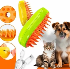 Escova Elétrica Massageadora Vaporizadora Recarregável Gato Cachorro Dog Pet ( - loja online