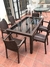 Juego simil rattan- 6 sillas + mesa tapa de vidrio. - El solcito