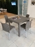 Juego simil rattan- Mesa 90x90 + Sillas sin apoya b.