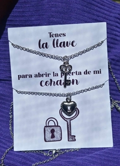 Collar llave y corazón