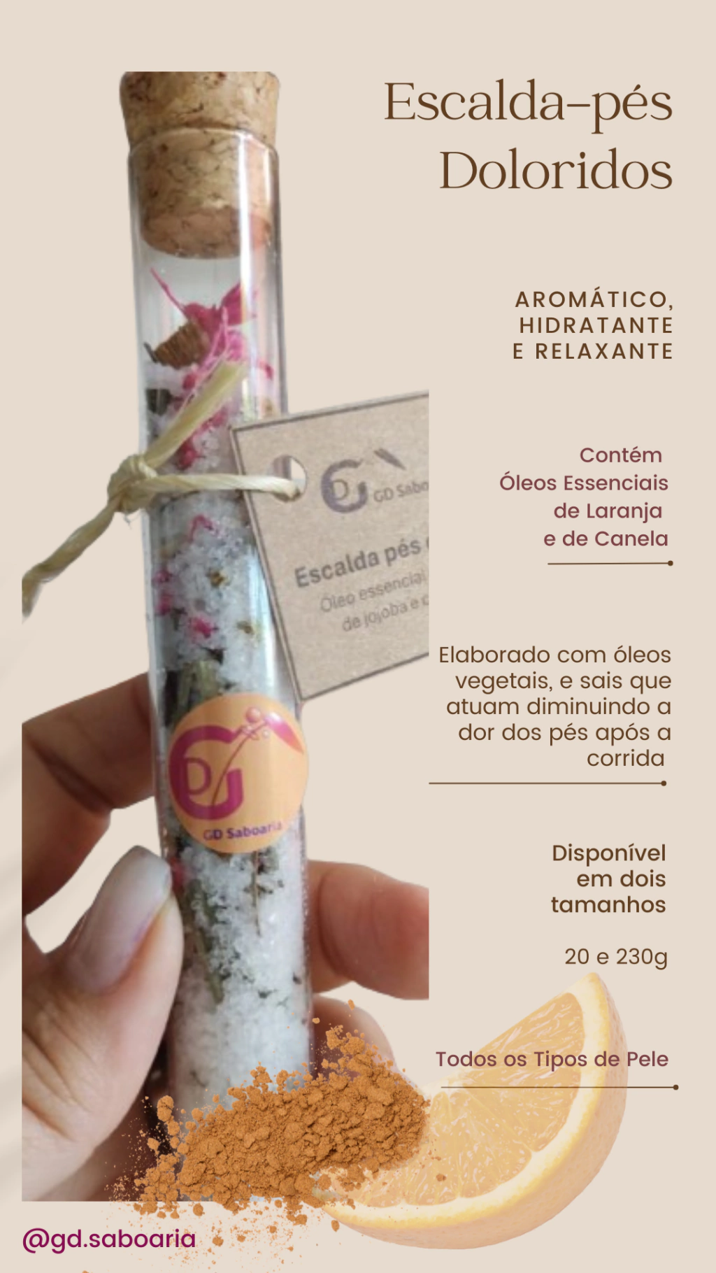 Sais Escalda Pés Cansados em Tubo