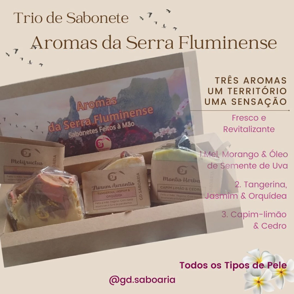 Sabonetes Trio Aromas da Serra Fluminense