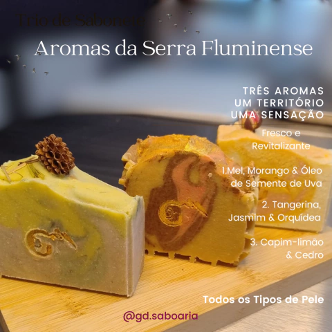Sabonetes Trio Aromas da Serra Fluminense