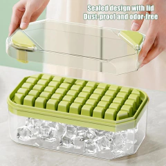 Hielera Cubetera Contenedor Con Tapa Cubitos De Hielo Y Pala - tienda online
