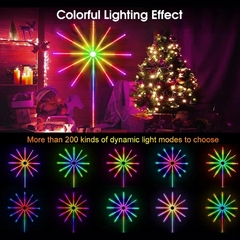 Decoración tiras led con forma de fuego artificial - tienda online