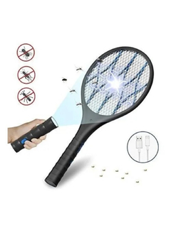 Raqueta Recargable Mata Moscas Mosquitos Insectos Usb - comprar online