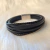 Pulseira Aço e Seis Camadas de Couro - Linha Masculina
