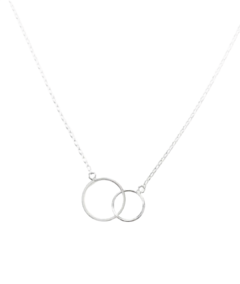 Collar con dije dbl entrelazados plata 925