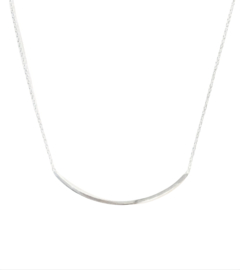 Collar con barrita bombe plata 925