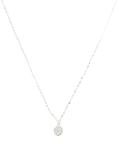Collar con dije circulo con cubics plata 925